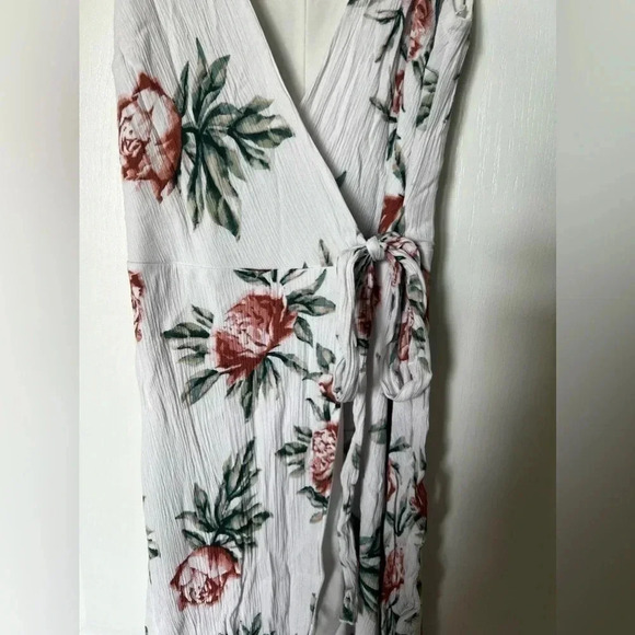 MIAMI : long floral dress maxi white green pink - Picture 2 of 10